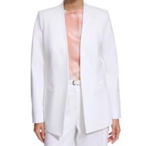 Calvin Klein White Open-Front Women's Blazer